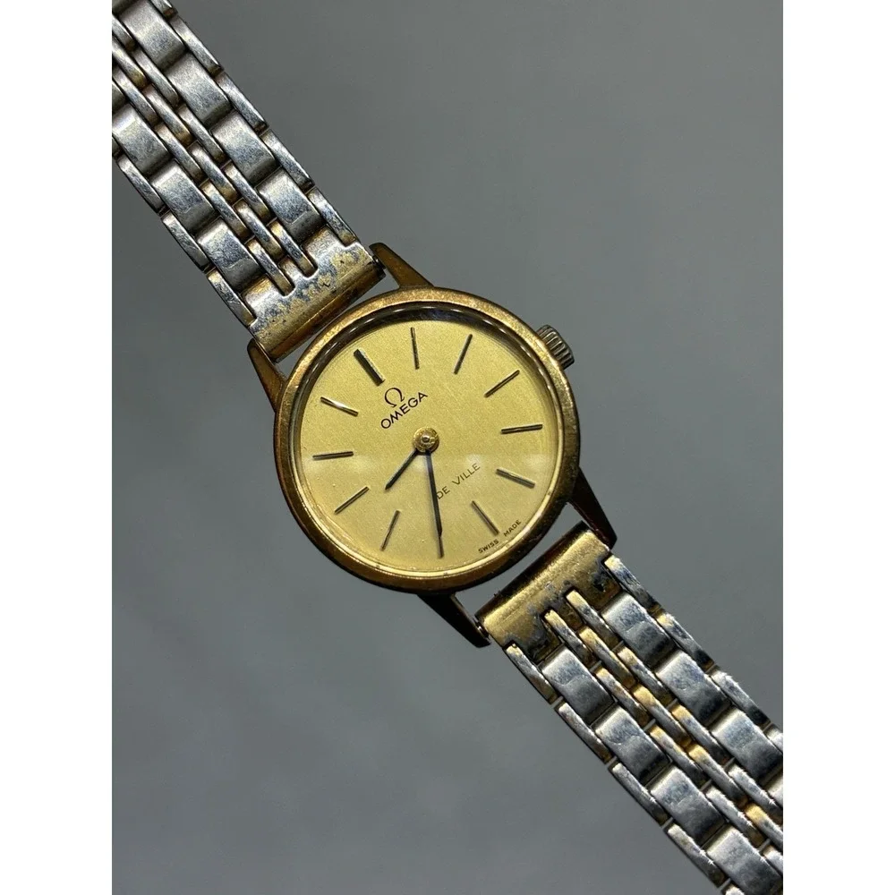 Omega De Ville Swiss Watch Women's 25mm Gold Tone Dial Manual Wind - Runs! - Picture 4 of 17